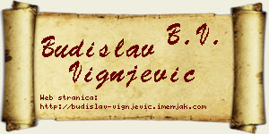 Budislav Vignjević vizit kartica